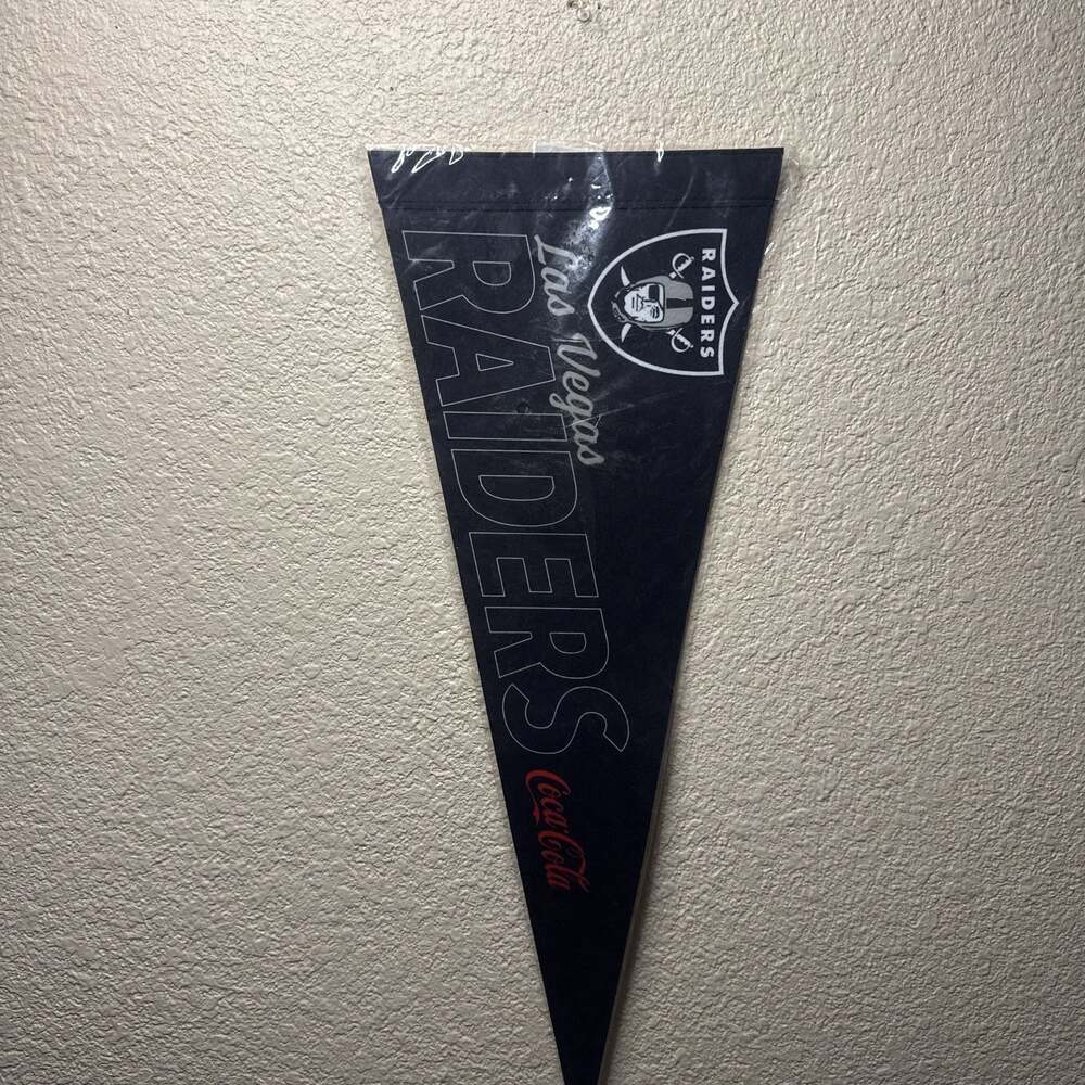 Las Vegas Raiders Coca Cola Pennant Banner Flag - NEW